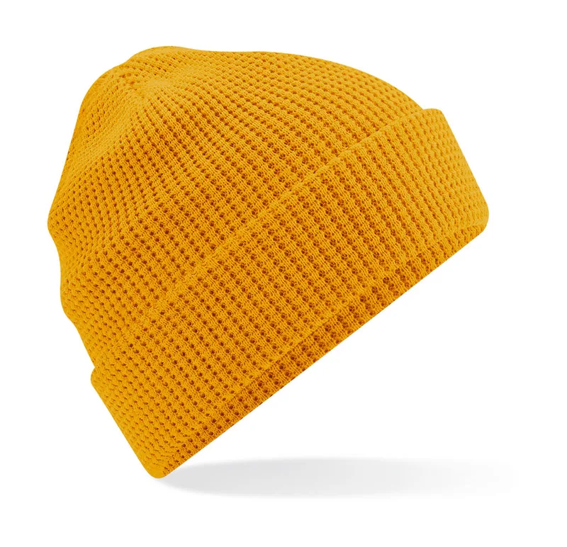 Σκούφος Organic Cotton Waffle B52N Beechfield Mustard