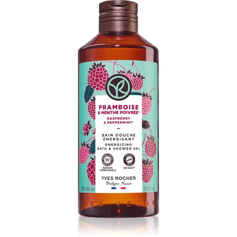 Yves Rocher Bain de Nature τζελ για ντους Raspberry & Mint 400 ml