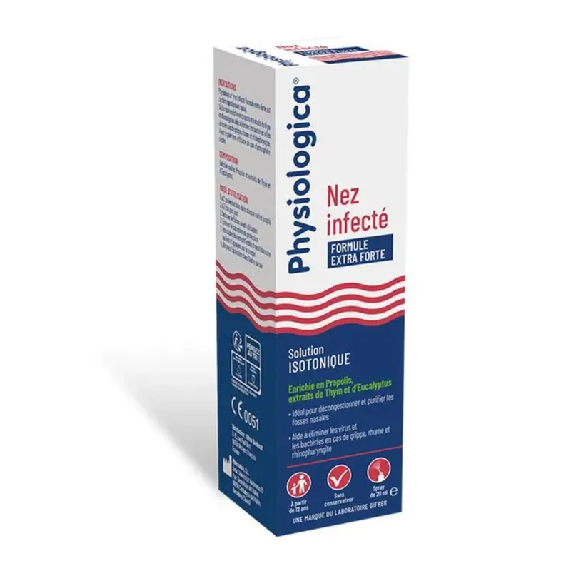Gifter Physiologica Infected Nose Isotonic Solution Extra Strong Formula for 12 Years 20ml