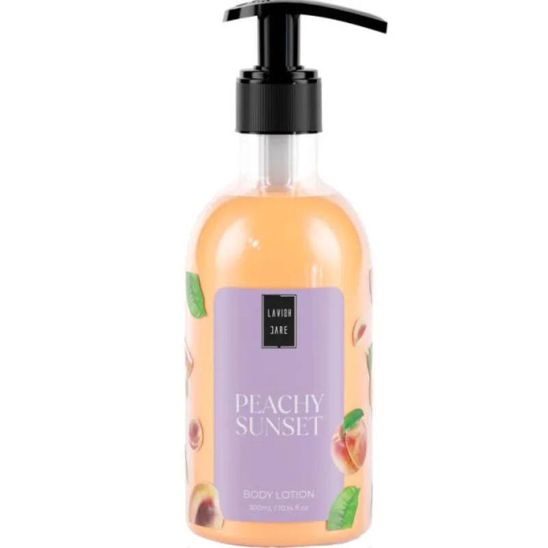 Lavish Care Peachy Sunset Body Lotion Ενυδατική Κρέμα Σώματος με Ευχάριστο Άρωμα Ροδάκινο με Αντλία 300ml
