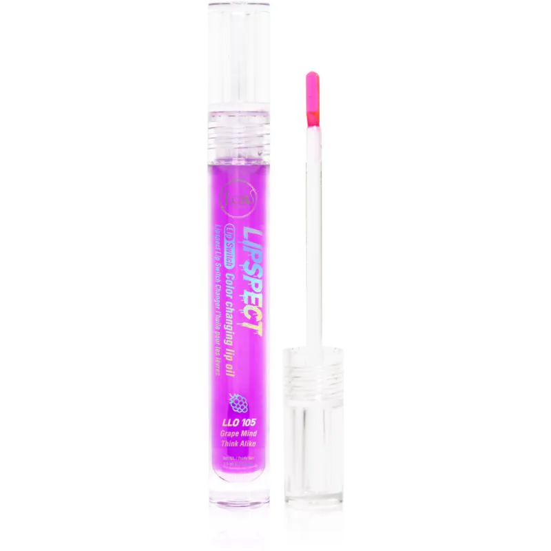 J.Cat Beauty Lipspect Έλαιο για τα χείλη με μεταβαλλόμενο χρώμα απόχρωση 105 Grape Minds Think Alike 3 ml
