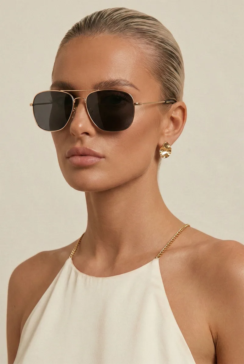Γυαλιά Ηλίου Aviator Retro LUX με Μεταλλικό Σκελετό - Μαύρο