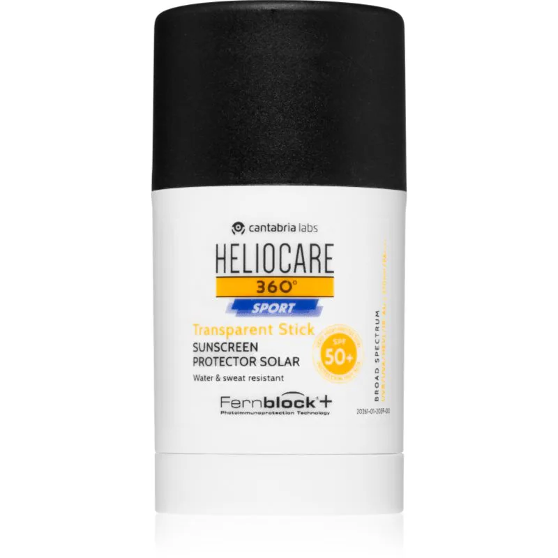Heliocare 360° Sport Transparent Stick αντηλιακή κρέμα σε στικ SPF 50+ 25 γρ