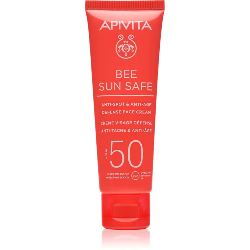 Apivita Bee Sun Safe Anti-Spot and Anti-Age Face Cream SPF 50 προστατευτική κρέμα κατά της γήρανσης της επιδερμίδας SPF 50 50 ml
