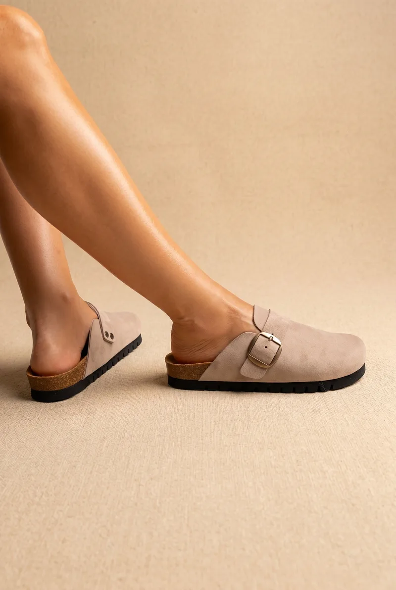 Plakton Άνετα Clogs - 186354-15 - Sand Suede