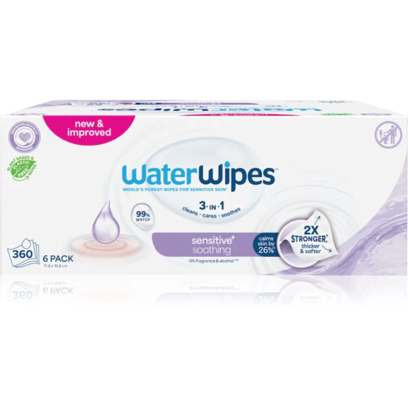 WaterWipes Soothing Clean παιδικά απαλά υγρομάντηλα 6x60 τμχ
