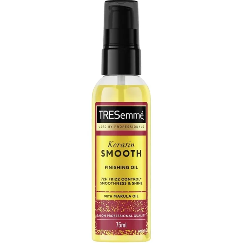 TRESemme Keratin Smooth Finishing Oil Ξηρό Λάδι Μαλλιών με Κερατίνη για Απαλότητα, Λάμψη & Έλεγχο του Φριζαρίσματος έως & 72 Ώρες με Έλαιο Marula 75ml