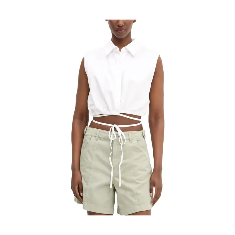 Πουκάμισα HUGO EJOY B SLEEVELESS CROP SHIRT WOMEN