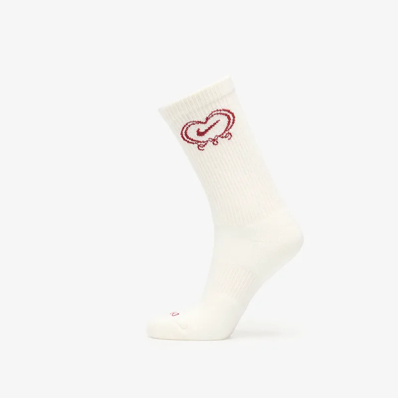 Nike Everyday Plus Cushioned Crew Socks 1-Pack Sail/ Team Crimson XL
