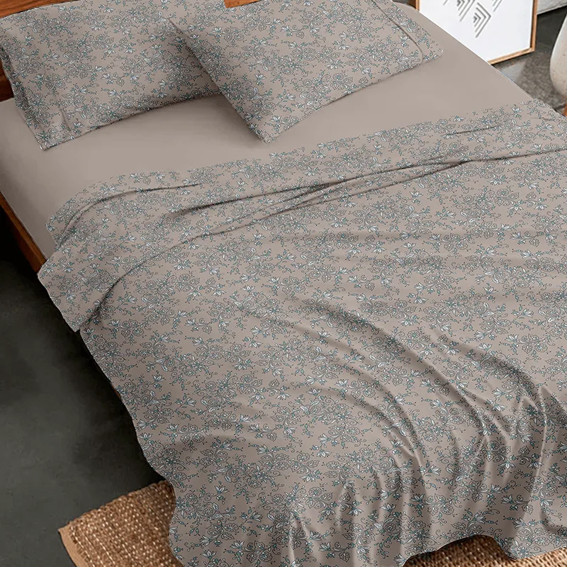 Σεντόνια Φανελένια Υπέρδιπλα (Σετ) 170X205+30 Sunshine Flannel 928 Μπεζ Με Λάστιχο (170x205+30)