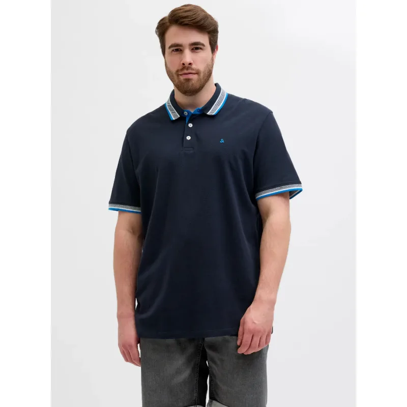 Βαμβακερό Polo πικέ "Paulos" Jack & Jones σε plus fit γραμμή - Sky Captain