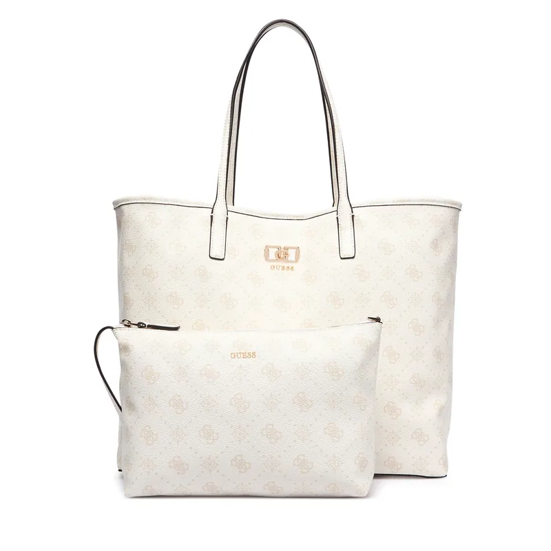 Τσάντα Guess Emelie Logo HWGP99 28240 Κρεμ