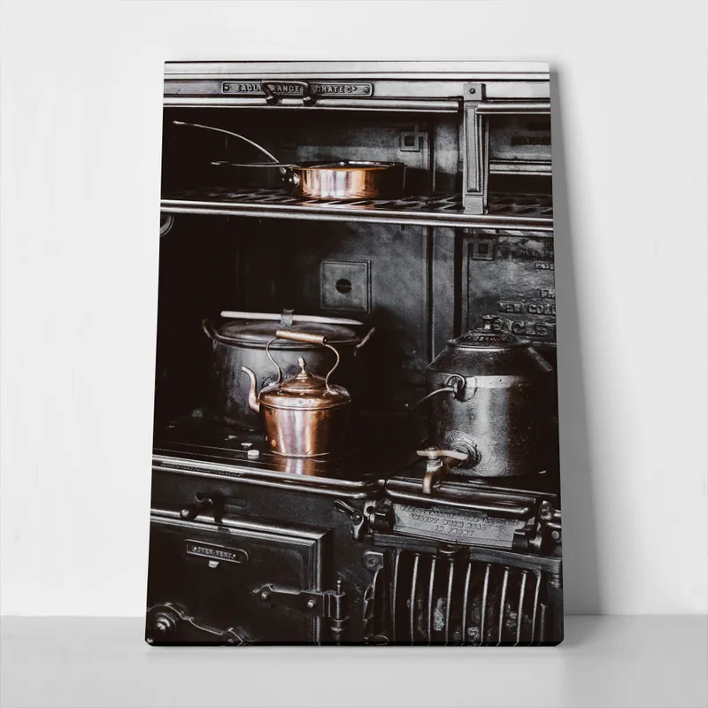 Πίνακας σε Καμβά RUSTIC FARMHOUSE STOVE