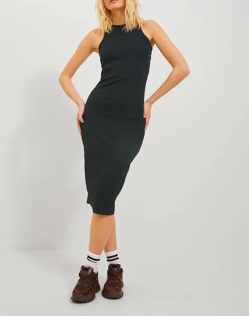 JJXX JXFOREST STR SL RIB DRESS JRS NOOS 12224660-BLACK Black