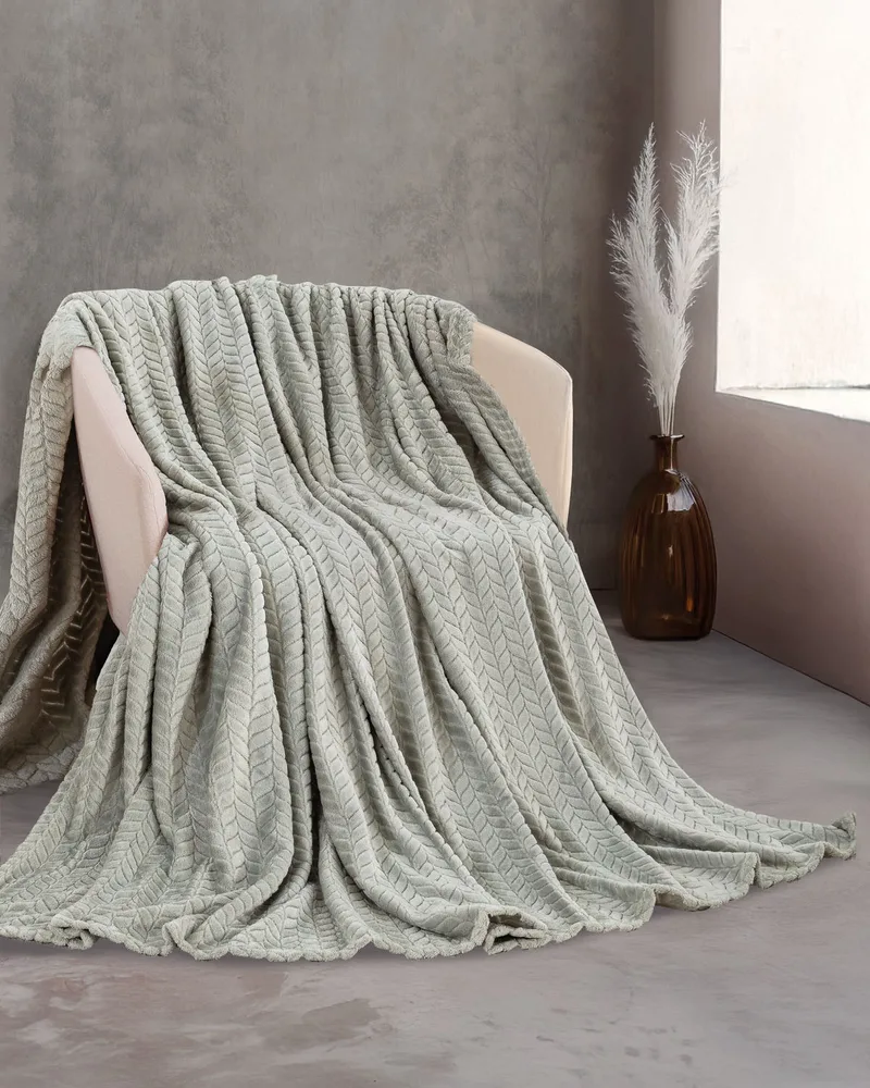 Κουβέρτα Fleece Υπέρδιπλη Rythmos Harmonie Γκρι 220x240