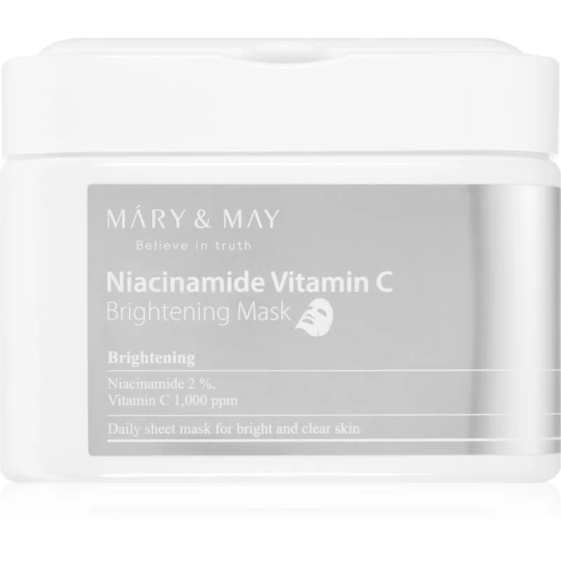 Mary&May Niacinamide Vitamin C Brightening Mask Σετ υφασμάτινων μασκών για λαμπρή επιδερμίδα 30 τμχ