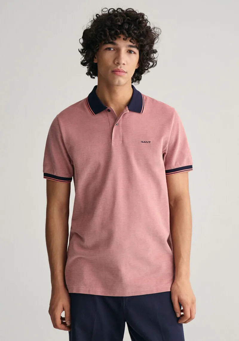 GANT Piqué Polo Μπλούζα της σειράς Oxford - 2057029 628 Sunset Ροζ