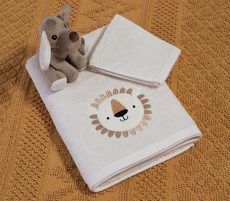 Βρεφική Πετσέτα (Σετ) Nef-Nef Homeware Jungle In Motion Ecru