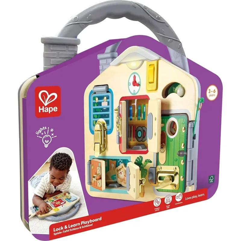 Παιχνίδι Ξύλινο Hape - Lock and Learn Playboard