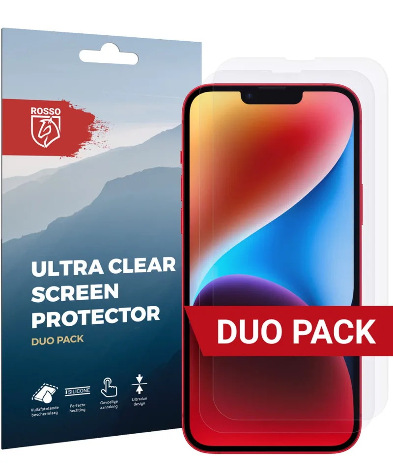 Κόκκινο Ultra Clear Screen Protector - Μεμβράνη Προστασίας Οθόνης - Apple iPhone 14 Plus - 2 Τεμάχια (8719246369704)