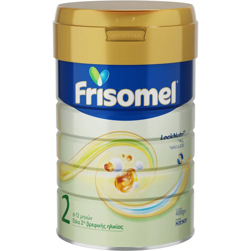 Frisomel 2 MLC, GOS & HiMO 6-12m Γάλα σε Σκόνη 2ης Βρεφικής Ηλικίας με Ολιγοσγχαρίτες από τον 6° Έως τον 12° Μήνα 400g