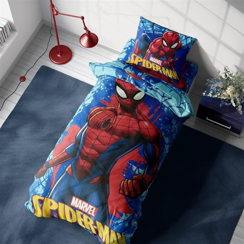 Σετ Παιδικά Σεντόνια Μονά 4 Τεμαχίων Marvel Spider-Man 714 160x240 Electric Blue