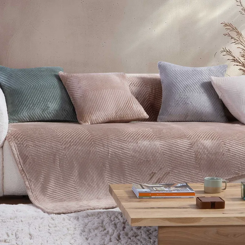 Ριχτάρι Καναπέ Διθέσιου Fleece (180x250) Nef-Nef Homeware Dakari Μπεζ
