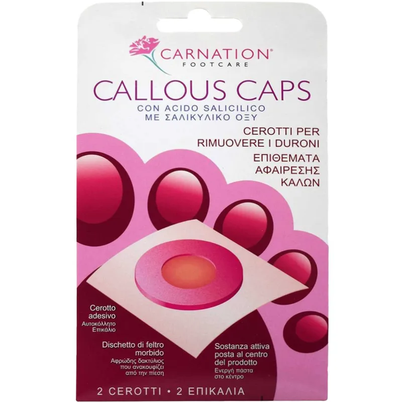 Carnation Callous Caps Επιθέματα Αφαίρεσης Κάλων με Σαλικυλικό Οξύ 2 Τεμάχια