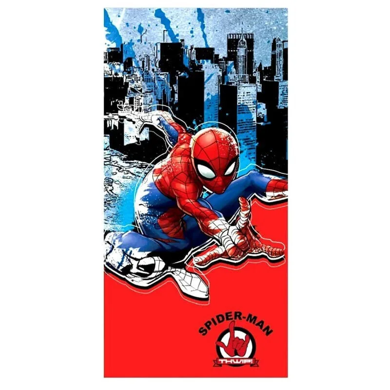 Πετσέτα θαλάσσης Marvel Spiderman Red Blue microfiber Fast dry - 70x137cm Πολύχρωμο