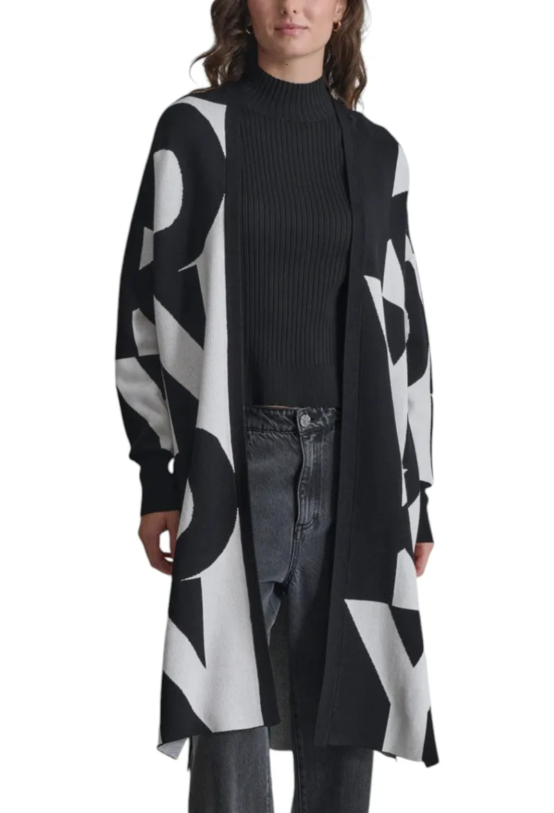 Ζακέτα DKNY Logo All Over P4MXAQ64-BLK Γυναικείο