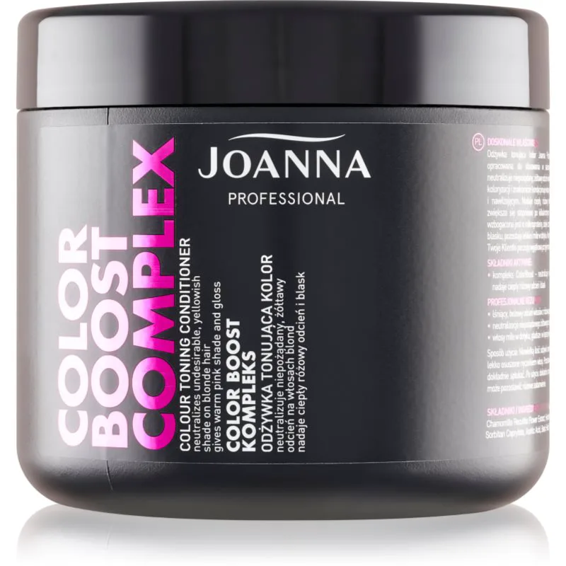 Joanna Color Boost Complex ενυδατικό μαλακτικό που εξουδετερώνει τους κίτρινους τόνους 500 γρ
