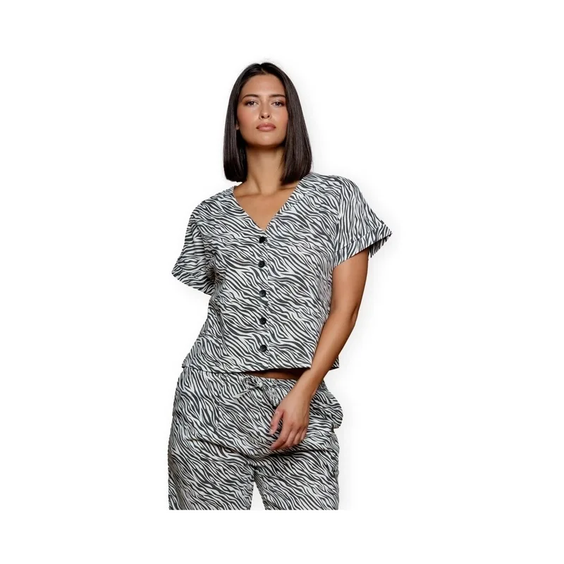 Πιτζάμες Minueto Top Zebra - Black/White