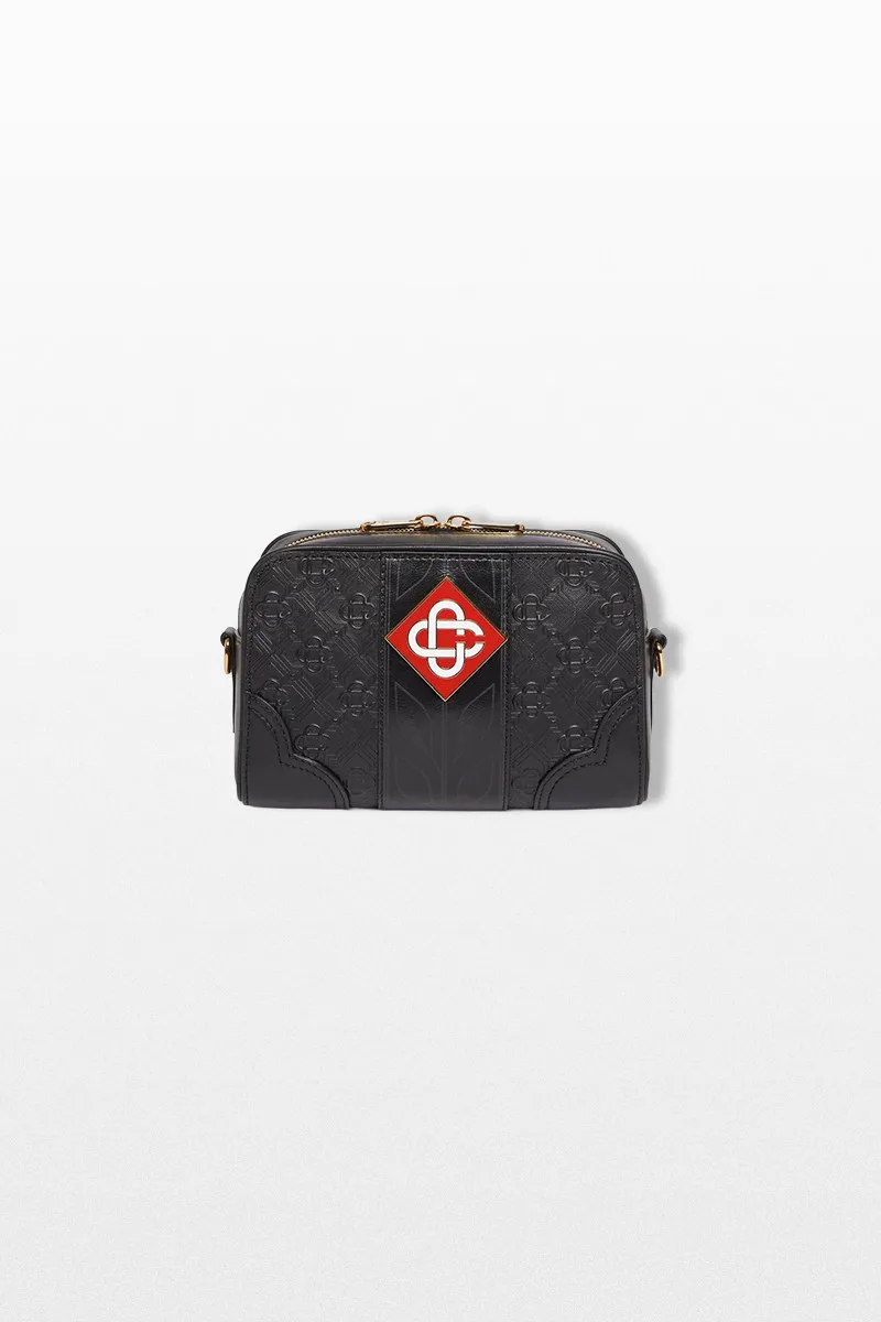 CASABLANCA Ανδρικό Μαύρο Monogram Crossbody Bag