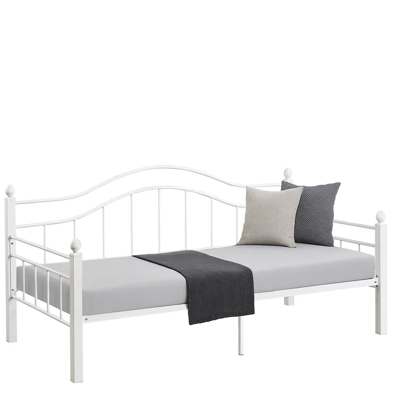 Καναπές Κρεβάτι ArteLibre PECOS Λευκό Μέταλλο 200x98x99cm (Στρώμα 90x190cm)