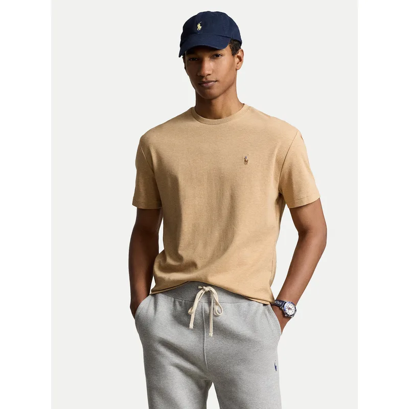 Polo Ralph Lauren T-Shirt 710740727072 Μπεζ Slim Fit