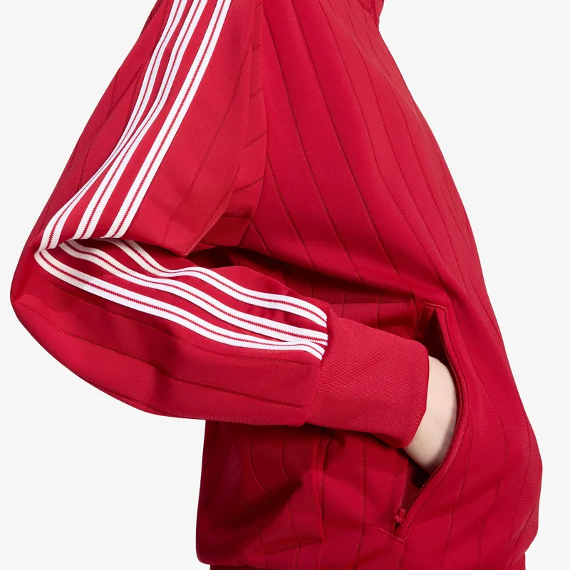 Φούτερ adidas Pinstripe Firebird Loose Tracktop Team Victory Red/ White/ Team Victory Red XS
