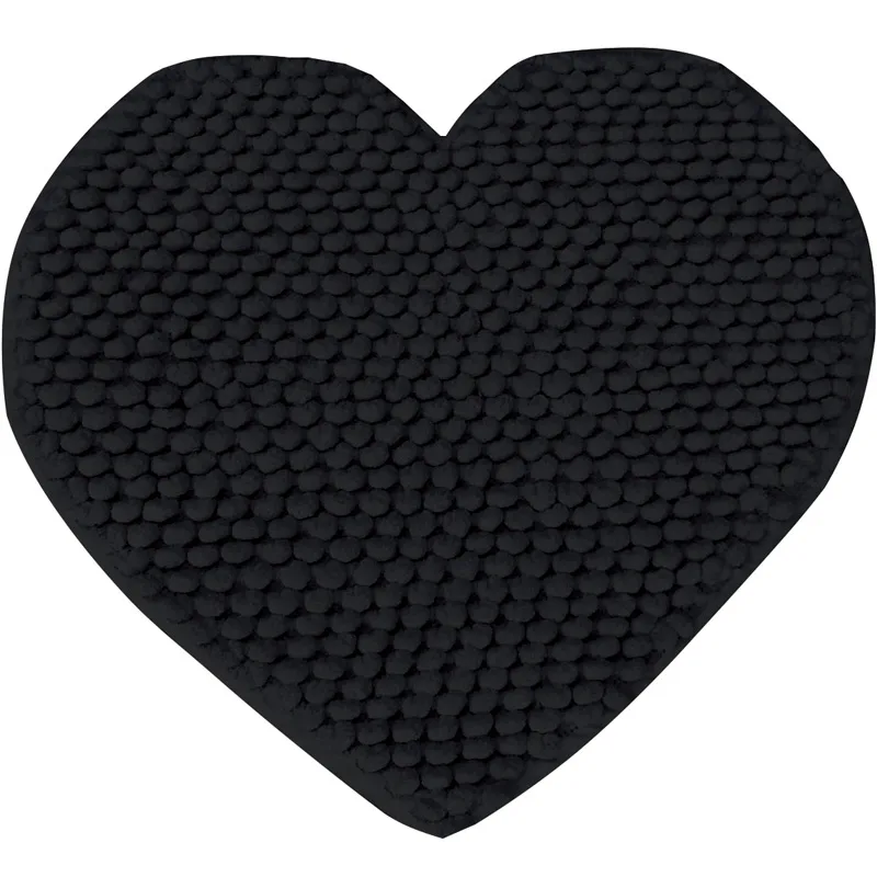 Πατάκι Μπάνιου 65x65 Makis Tselios Cuore Black 65x65 65x65