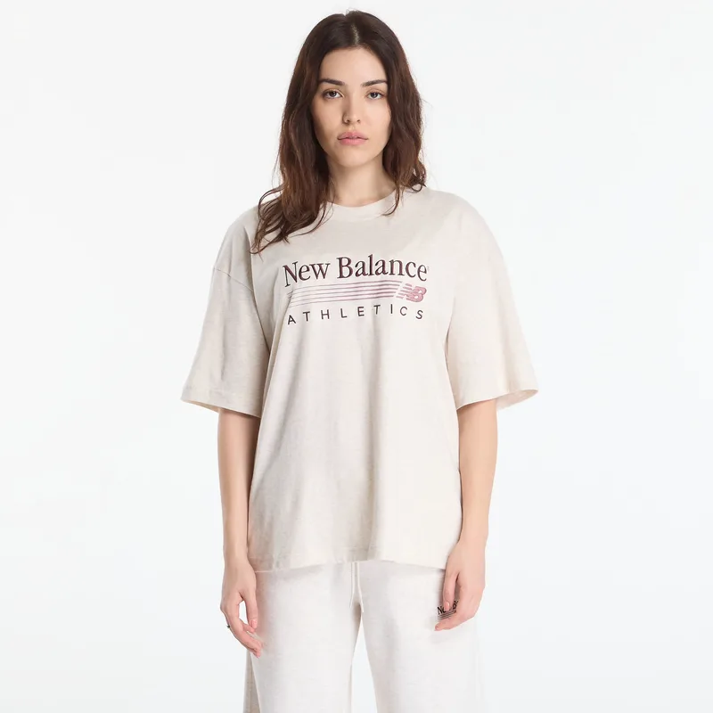 T-shirt New Balance Trackside Oversized T-Shirt Linen Heather M
