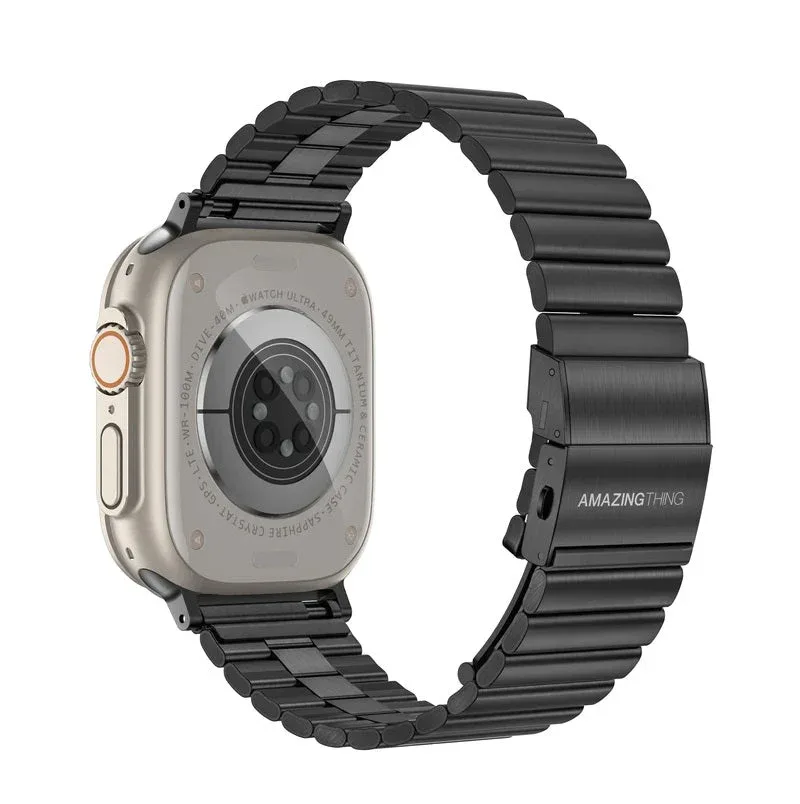 Λουράκι AmazingThing Metal Titan Steel Black Apple Watch 44/45/46/49mm