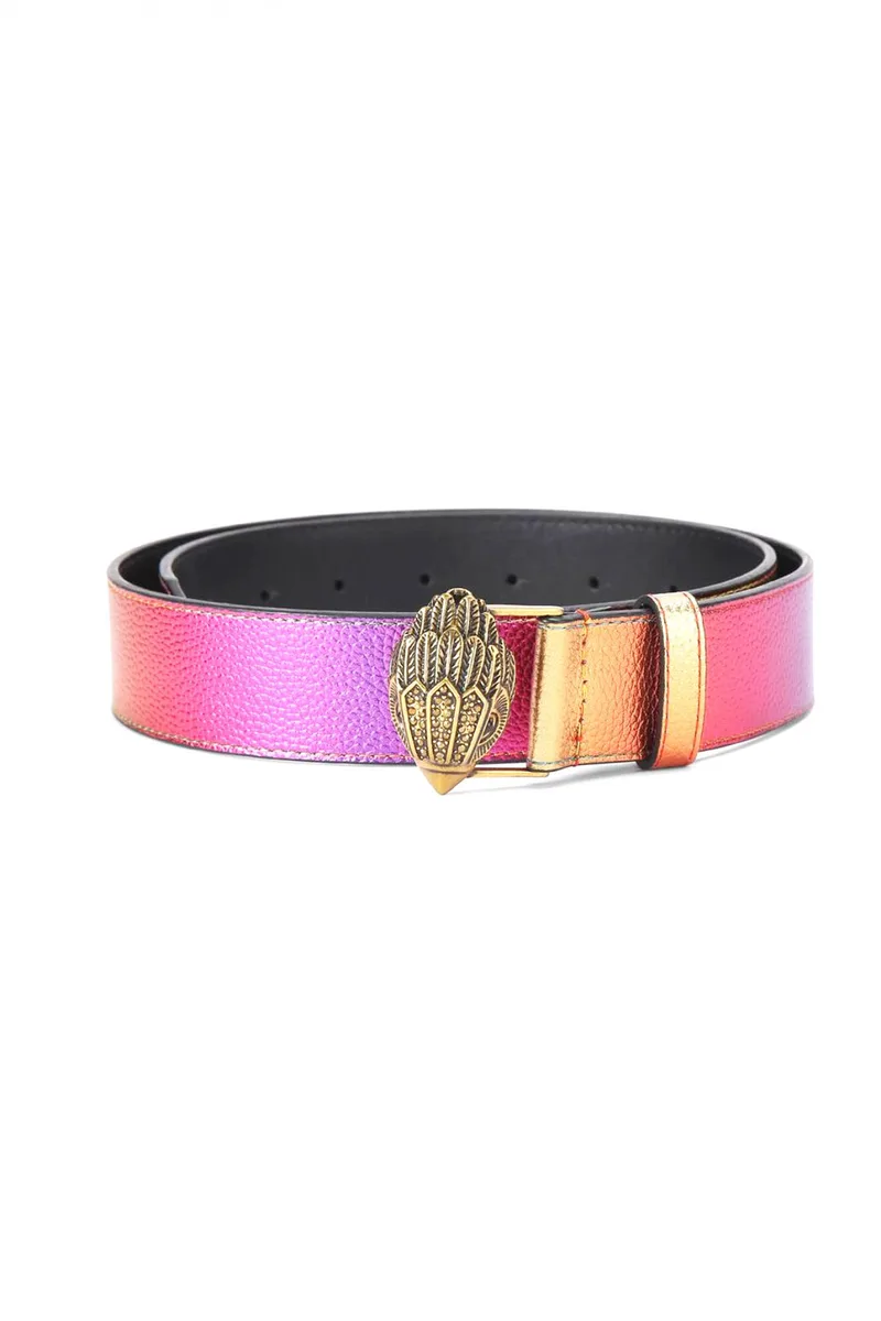 KURT GEIGER ΖΩΝΗ ΚΕNSINGTON 38 BELT LOGO METAΛΛΙΚΑ ΧΡΩΜΑΤΑ/ΠΟΛΥΧΡΩΜΟ