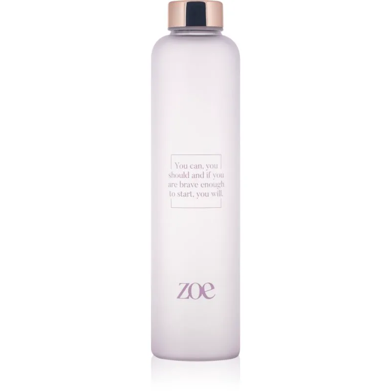 ZOE Quote Glass Bottle γυάλινο μπουκάλι νερού χρώμα Purple 750 ml