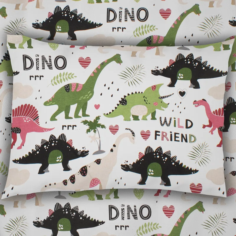 Μαξιλαροθήκη 50x70 Dimcol Dinosaur 518 Ροζ 50x70