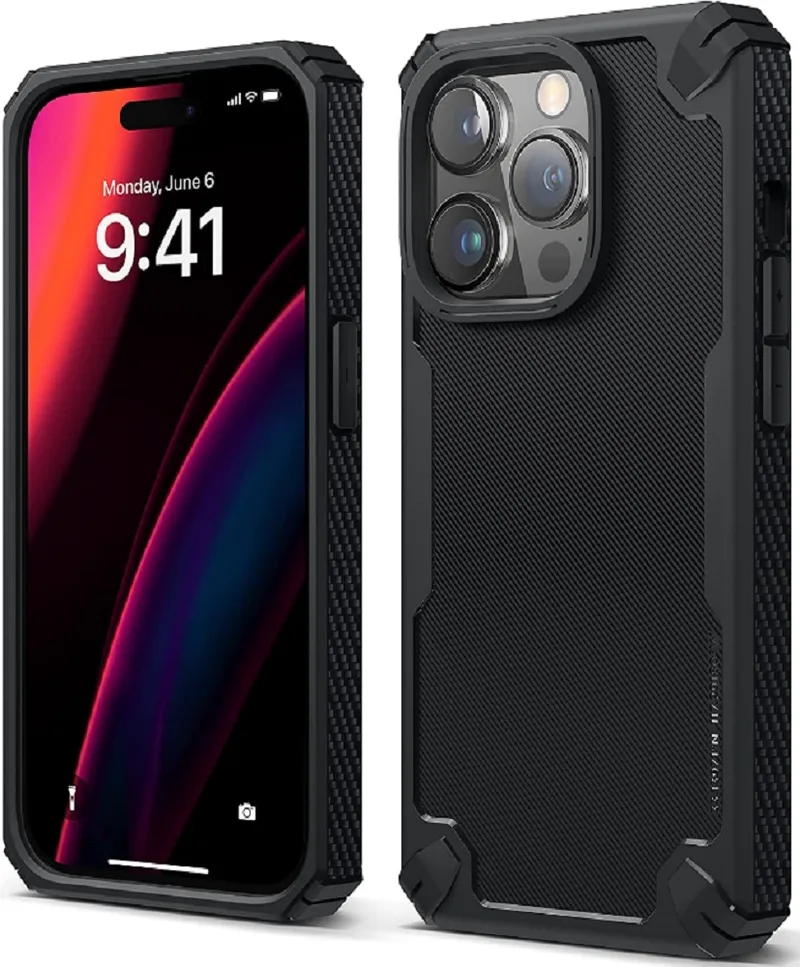 Elago Armor Case - Ανθεκτική Θήκη Σιλικόνης Apple iPhone 14 Pro - Black (ES14AM61PRO-BK)
