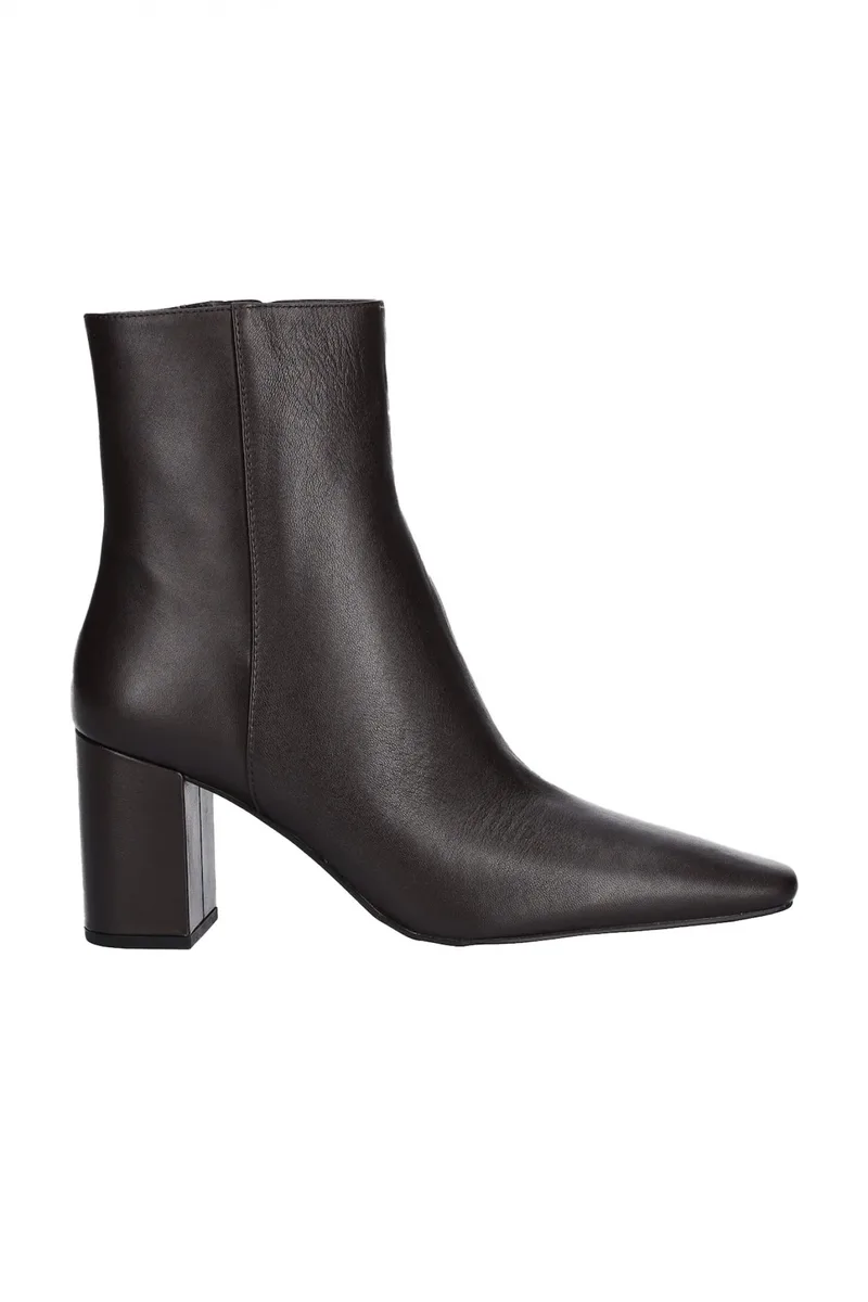 MICHAEL KORS ΠΑΠΟΥΤΣΙΑ ΜΠΟΤΑΚΙΑ ELISE BOOTIE ΦΕΡΜΟΥΑΡ ΣΚΟΥΡΟ ΚΑΦΕ