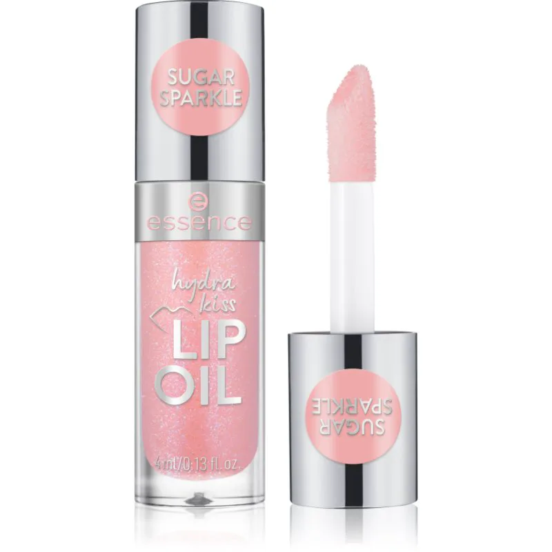 essence Hydra Kiss ενυδατικό λάδι για τα χείλη απόχρωση 10 Sugar Sparkle 4 ml