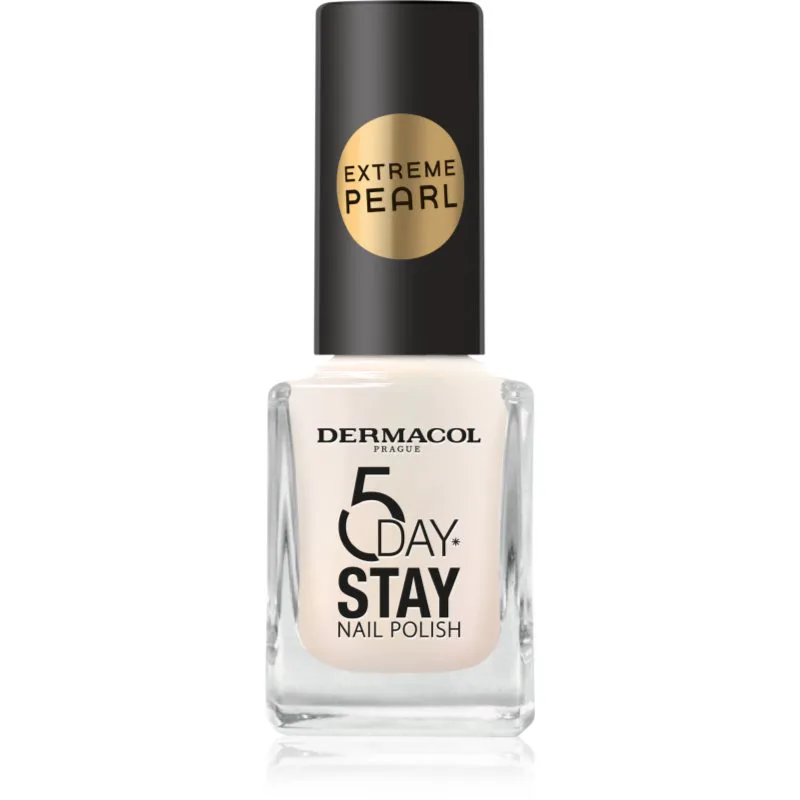 Dermacol 5 Day Stay Extreme Pearl βερνίκι νυχιών με λάμψη μαργαριταριών απόχρωση 1 11 ml
