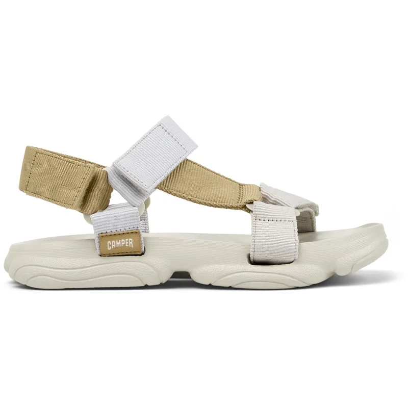 CAMPER Karst Sandal - Πέδιλα Για Γυναικεία - Καφέ,Γκρι,Μπεζ, Μέγεθος 36, Cotton fabric