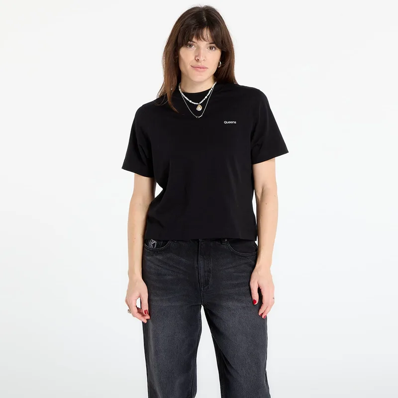 T-shirt Queens Women's Essential T-Shirt With Contrast Print 3-Pack Black/ Black/ Black XS