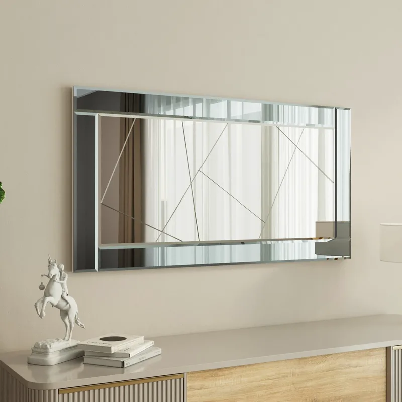 Καθρέπτης Pierre - Fume, White 116Sam1194 (60x120x2,2)