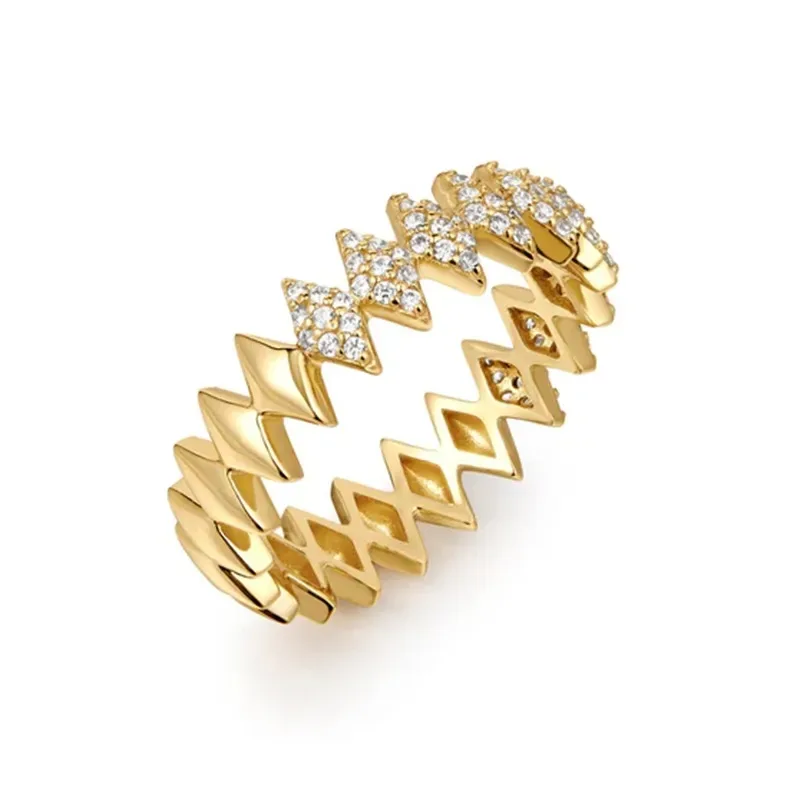 Δαχτυλίδι επίχρυσο Ania Haie 925 Half Pave Sparkle R061-04G R061-04G Ασήμι